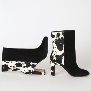 Dolce Vita Chase Black Multi Suede and calf hair Mid-Calf Boots 9
